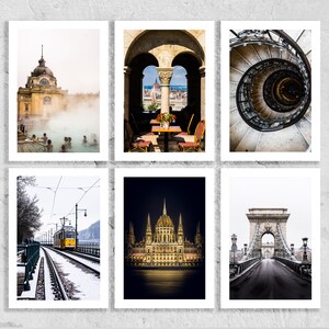 Juego de tarjetas de felicitación de Budapest: 6 tarjetas de felicitación, interior en blanco, sobre incluido, bodas, regalos, aniversarios, festividades y cumpleaños