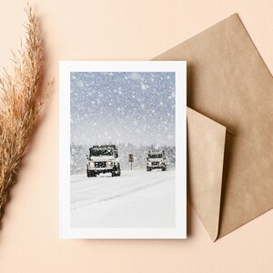 Scènes enneigées - Carte de voeux de Noël - Carte de voeux - Intérieur vierge - Vacances - Noël - Nature - Paysage - Neige - Scandinave