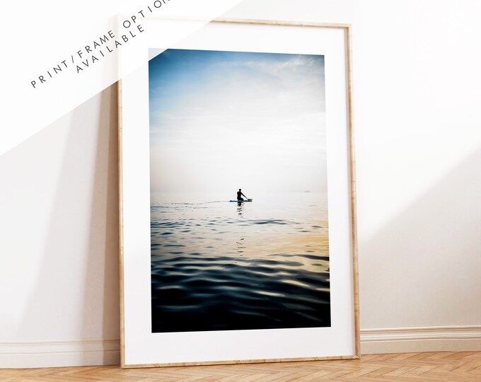 Paddleboarder Print - Photography Print - Portsmouth and Southsea Prints - Wall Art -  Frame and Canvas Options - Portrait