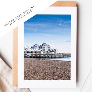Tarjeta de felicitación de South Parade Pier - Tarjetas de felicitación de Portsmouth and Southsea Photography - Sobre incluido - Cumpleaños - Boda - Aniversario