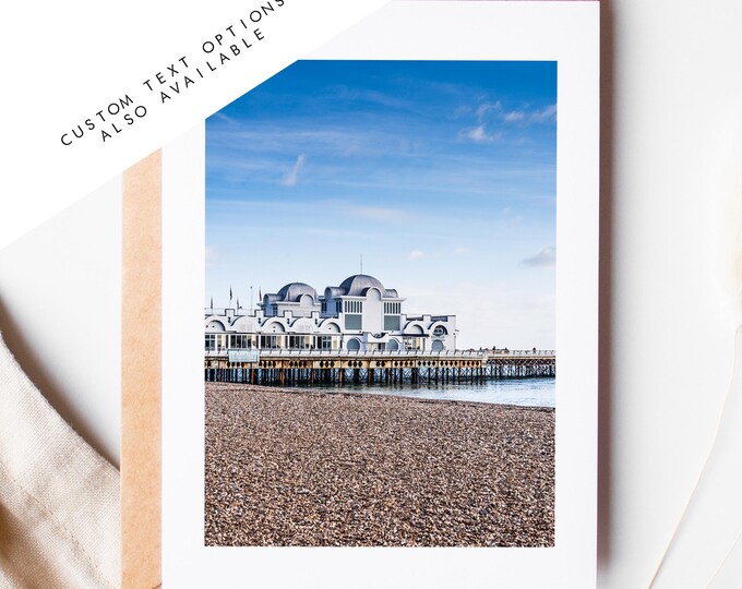 South Parade Pier Greeting Card - Portsmouth and Southsea Photography Greeting Cards - Envelope Included - Birthday - Wedding - Anniversary