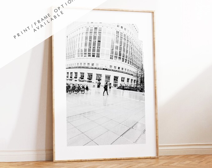 Canada Square - London Photography Print - Fine Art Photography - London Print - Poster - Wall Art - Black and White Photography Print