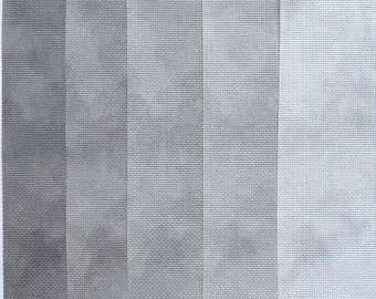 Grey Color Shades Aida Cloth, Grey Collection Cross Stitch Fabric, 14 / 16 / 18 / 20 Count