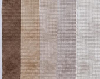 Beige Colors Aida Cloth, Brown Collection Cross Stitch Fabric, 14 / 16 / 18 / 20 Count