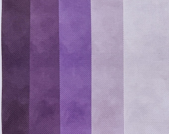 Tela Aida Purple Shades, tessuto per punto croce collezione Purple, 14/16/18/20 conteggi