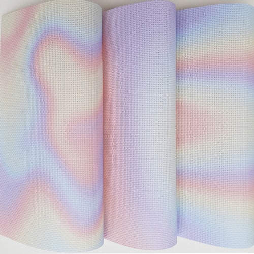 Fairy Colors Aida Set of 3 Printed Cross Stitch Fabrics Etsy