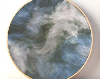 Grey / Blue Marbled Aida Cloth 14 / 16 / 18 / 20 Ct