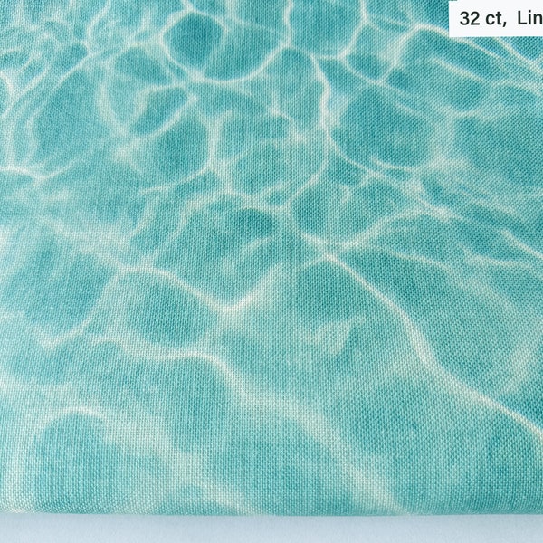 Water 32 Ct Linen Printed Cross Stitch Fabric
