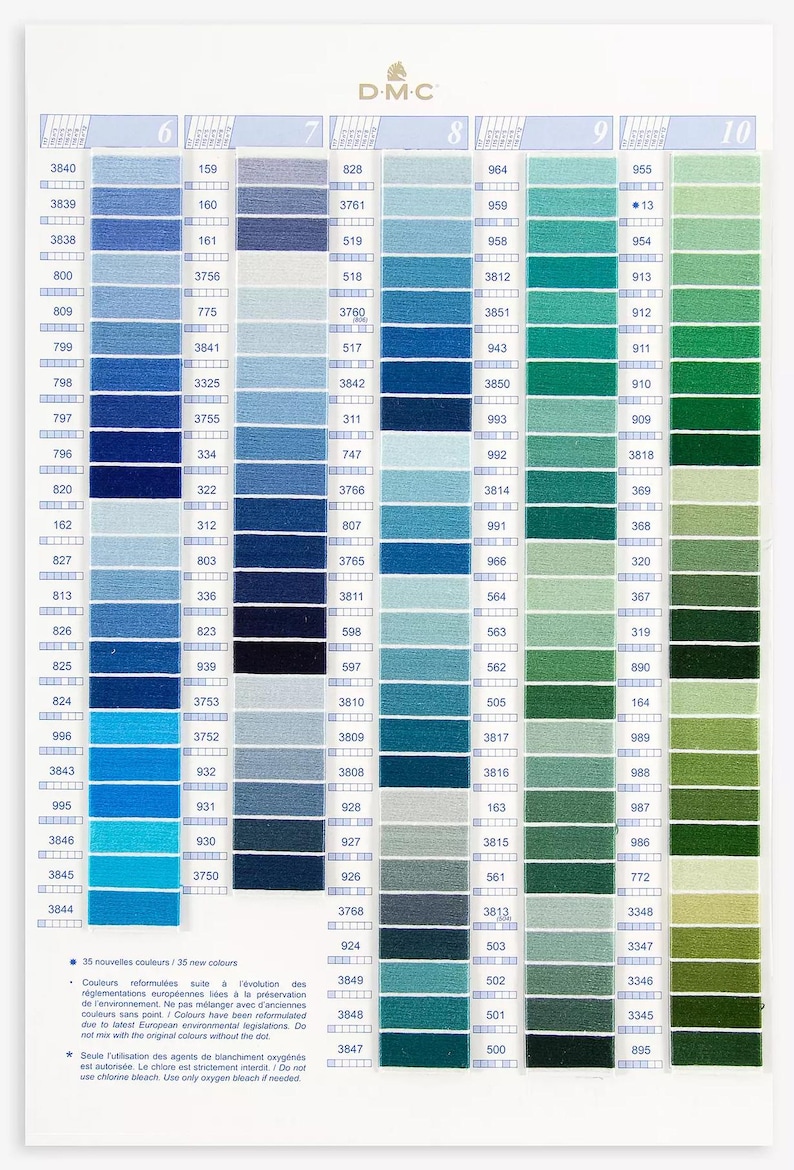 DMC-borduurgaren, keuze kleuren en aantal strengen afbeelding 5
