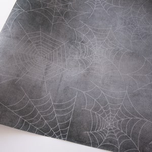 Grey Spider Web Aida Cloth 14 / 16 / 18 / 20 Count, Cobweb Cross Stitch Fabric, Gothic Embroidery