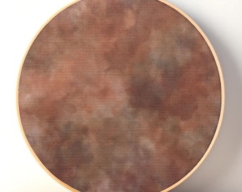 Autumn Aida Cloth - Printed Cross Stitch Fabric - Fall Leaves Color -Hand-Dyed Look - 14 / 16 / 18 / 20 Count - Seasonal Embroidery Fabric