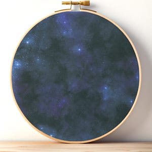 Galaxy Aida Stoff, dunkelblauer Nachthimmel, Kreuzstichstoff