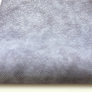 Zilvergrijze opaalachtige aida-stof, glinsterende kruissteekstof, bedrukt, 14/18 count