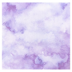 Purple Cross Stitch Aida Cloth, Printed Watercolor Embroidery Fabric, 14 / 16 / 18 / 20 Count