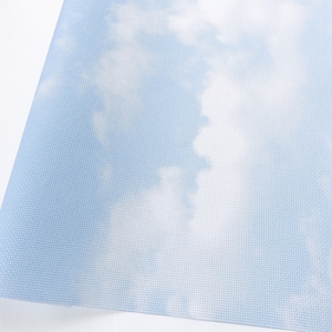 Cloudy Sky Blue Aida, Vertical, Printed Cross Stitch Fabric, Dyed Effect, 14 / 16 / 18 / 20 Count