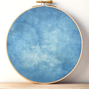 Denim Blue Aida Cloth - Printed Cross Stitch Fabric - Hand-Dyed Effect – 14 / 16 / 18 / 20 Count - Rustic, Modern Embroidery Fabric