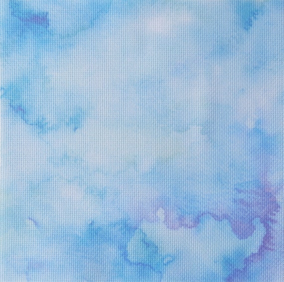 Aida Cloth 14 Count Sky Blue Aida Jasper Hand Dyed Cross Stitch Fabric