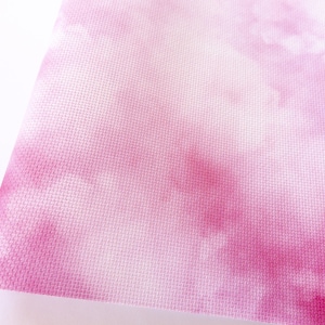 Pink Cotton Candy Aida Cloth, Printed Clouds Cross Stitch Fabric, 14 / 16 / 18 / 20 Count