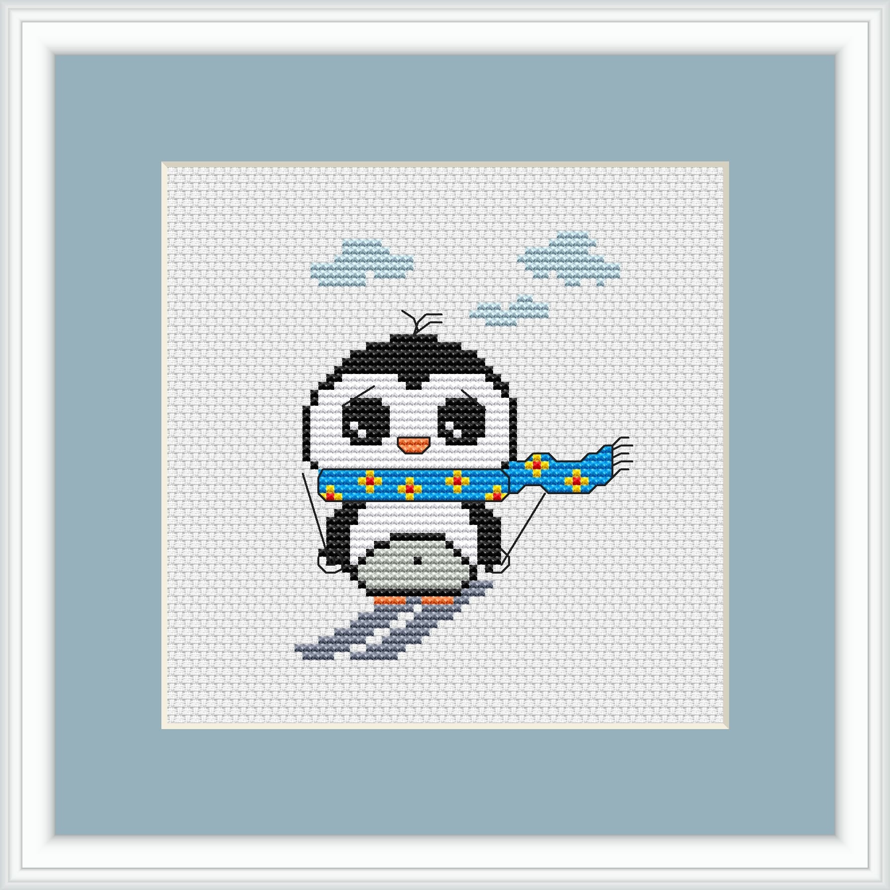 Baby penguin mini Cross Stitch Pattern PDF animal cute Etsy