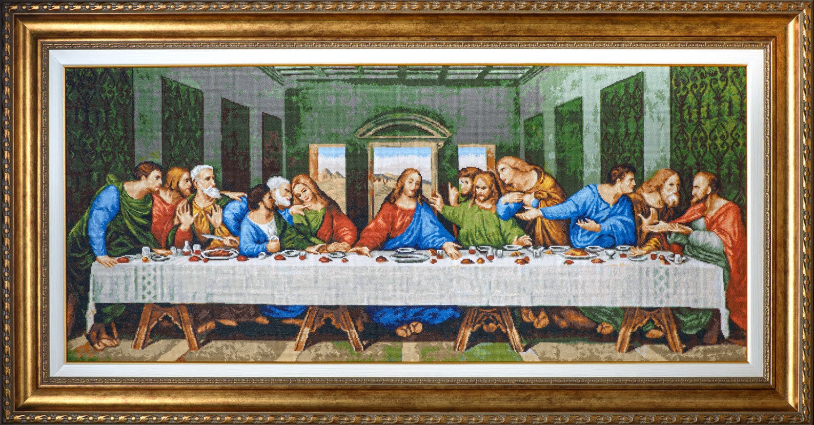 Het Laatste Avondmaal Leonardo da Vinci Kruissteek kit DMC - Etsy België