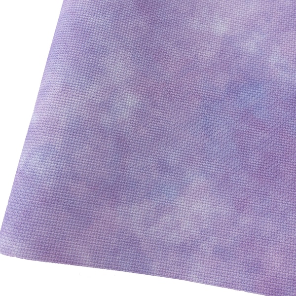 Pastel Purple Cross Stitch Aida Cloth, Printed Embroidery Fabric, Hand Dyed Effect, 14 / 16 / 18 / 20 Count