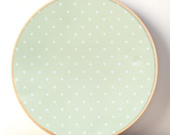 Green Dots Aida Cross Stitch Fabric, 14 / 16 / 18 / 20 Count