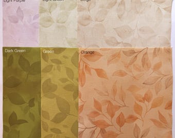 Tela Aida con motivo foglie primaverili, tessuto botanico per punto croce, 14 / 16 / 18 / 20 punti