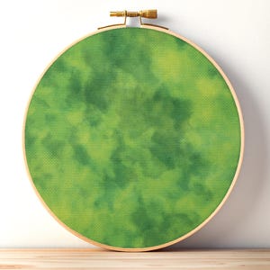 Bright Green Cross Stitch Fabric, Printed Aida Cloth, 14 / 16 / 18 / 20 Count