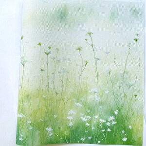 Tissu au point de croix imprimé fleurs printanières, 14 / 16 / 18 / 20 pièces