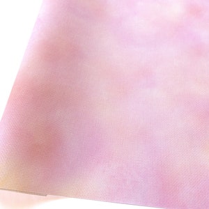 Rosa Aquarell Aida Stoff für Kreuzstich (14/16/18/20 Count)