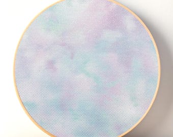 Fairy Mist Printed Aida Cloth, Sparkly Cross Stitch Fabric, 14 / 18 / 20 Count