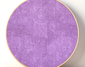 Purple Spider Web Aida, Dyed Effect Halloween Fabric, Cobweb Cross Stitch Canvas, Spooky Printed Aida Cloth, Gothic, 14 / 16 / 18 / 20 Count