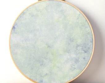 Pastel Watercolor Printed Aida Cloth, Cross Stitch Fabric