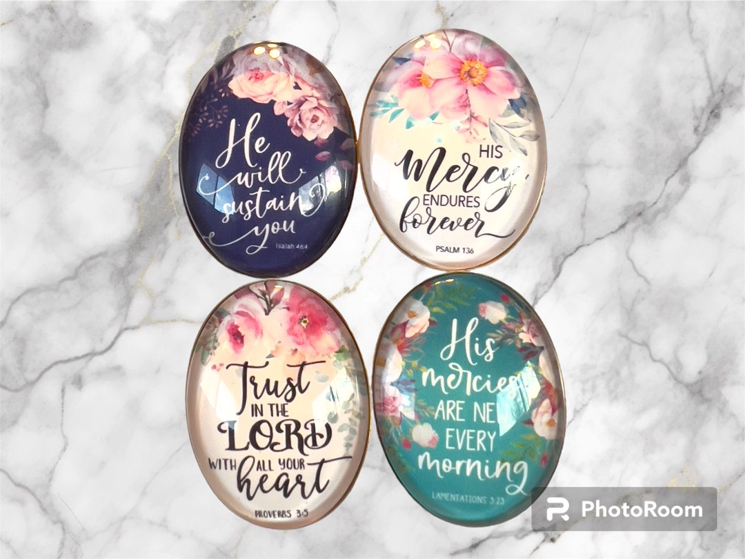 Refrigerator Beautiful Bible Verses, 4 Large Oval
