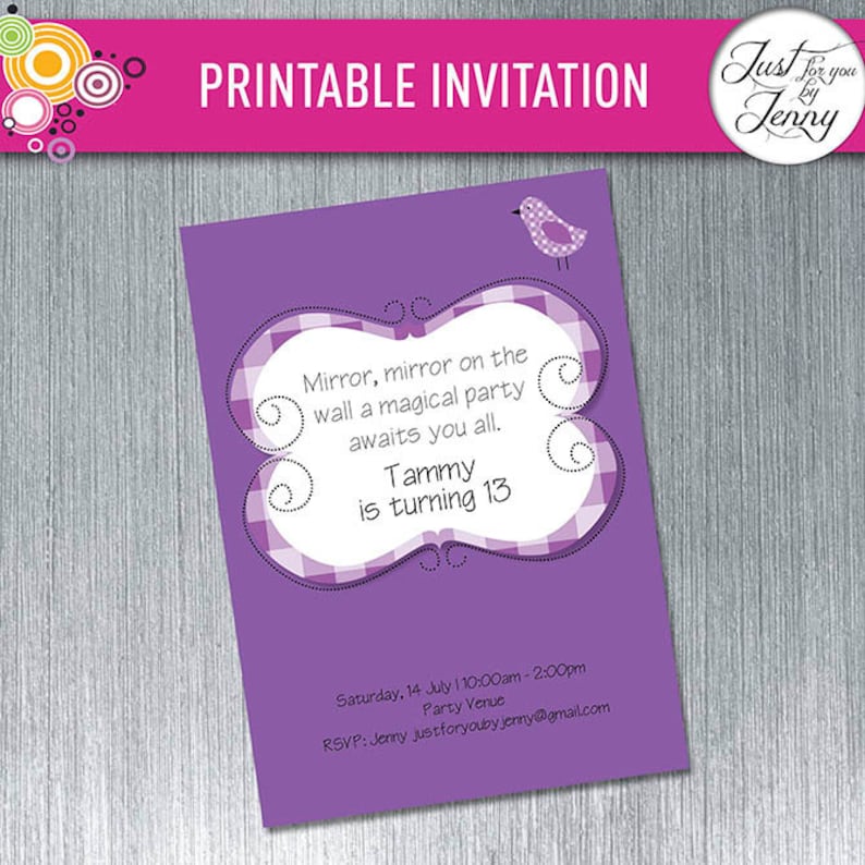 Printable Generic birthday invitation | Etsy