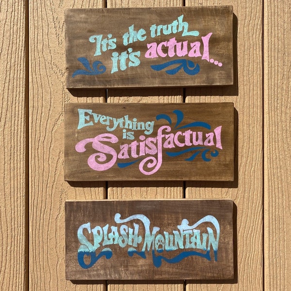 Satisfactual Splash Sign (Brown)