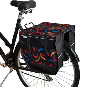 BikyBag Model M - Sacoche de vélo double sacoche pour vélo Brushstroke