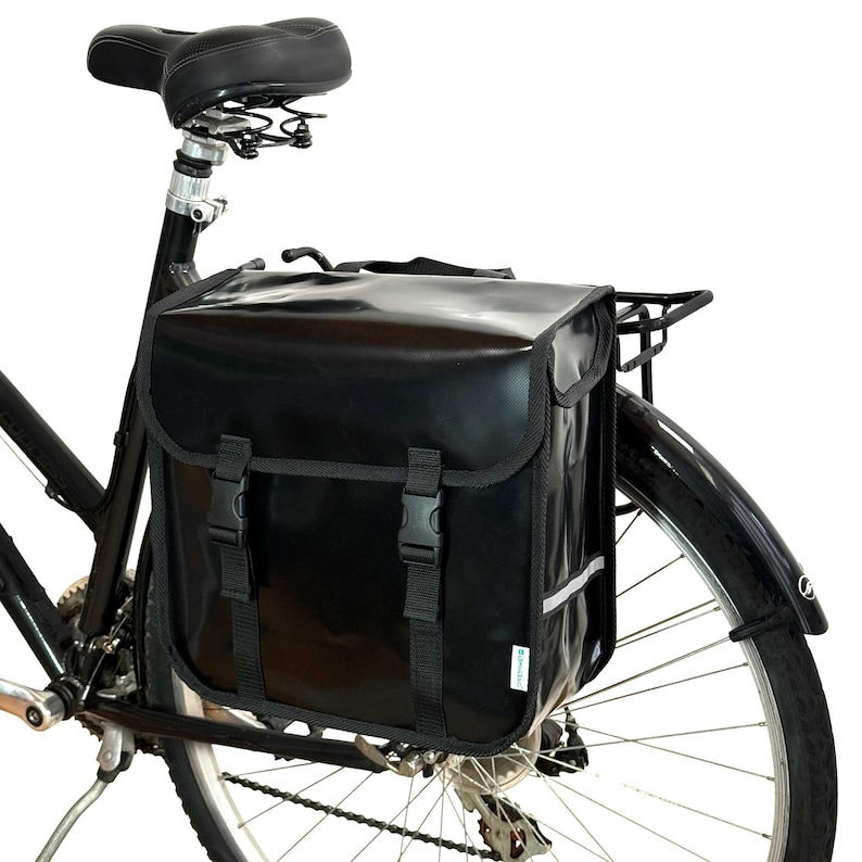 BikyBag Classic One Pannier – 13L Waterproof Quick Release Bike Carrier Bag Black