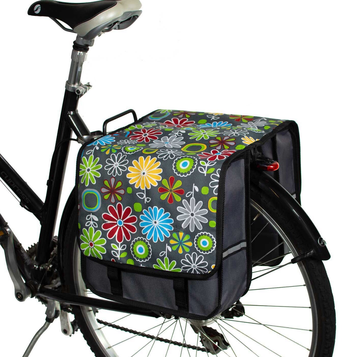 BikyBag Model M - Bicycle Double Panniers (Grey) U2013 LJ Automotive