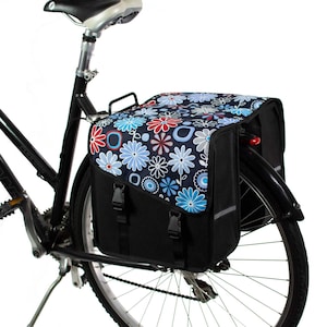 BikyBag Classic CS Bicycle Double Panniers Daisy Flowers