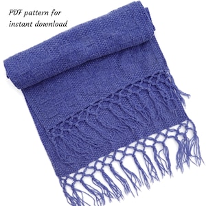 Garter Carriage Machine Knitting Scarf pattern