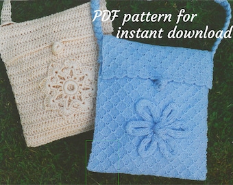 Machine knitting bag and crochet bag pattern