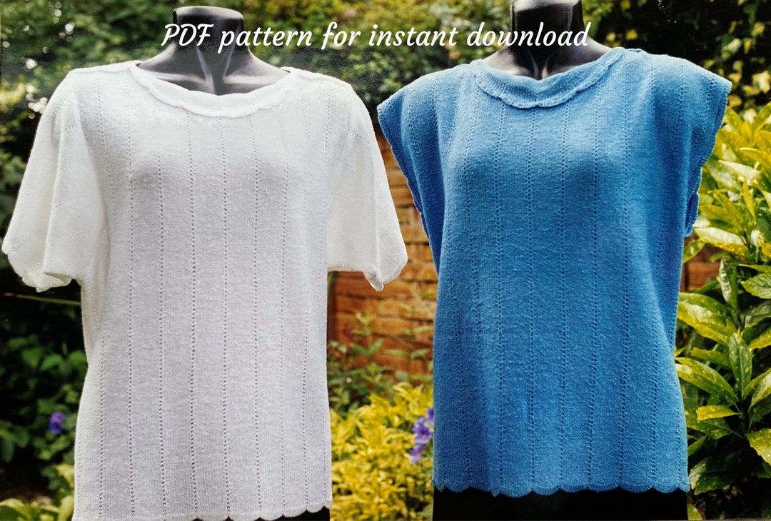 Summer Sleeves Knitted top on Sentro knitting machine - Knitting Machine  patterns