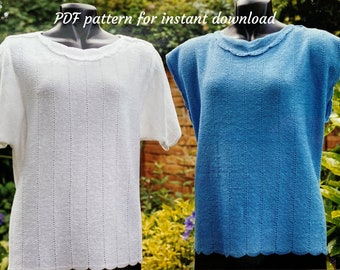 Summer Tops machine knitting pattern