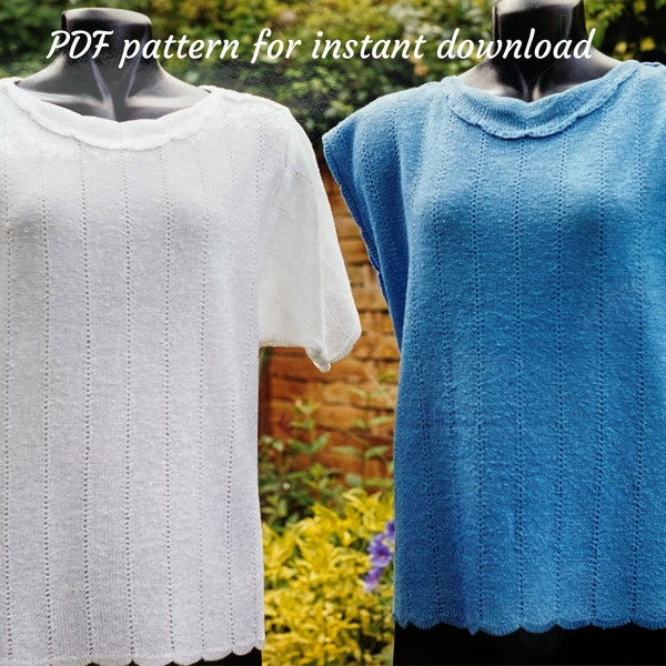 Summer Tops machine knitting pattern