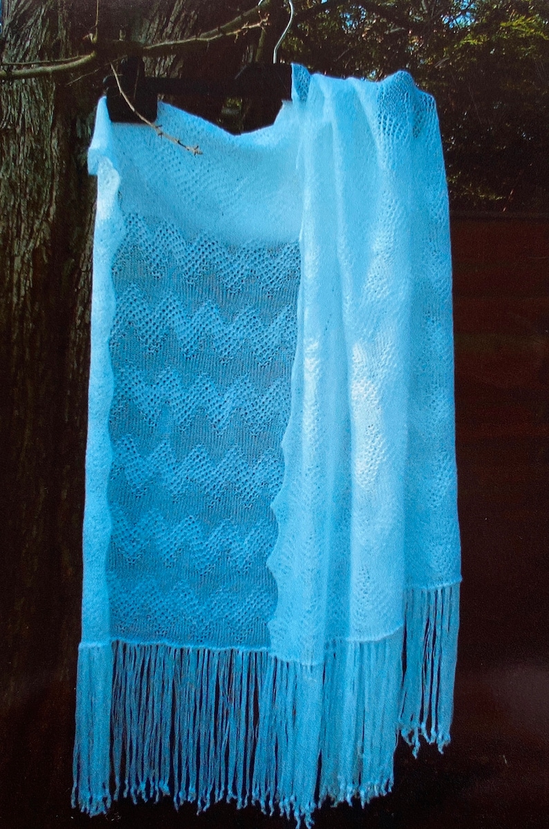 Beaded shawl machine knitting pattern image 2
