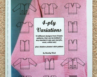 Basic Shapes for adults in 4ply Machine Knitting Book