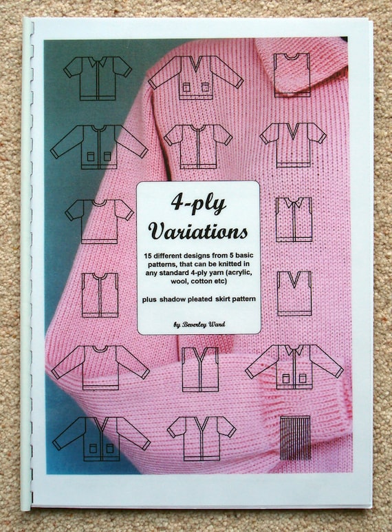 Basic Shapes for adults in 4ply Machine Knitting Book