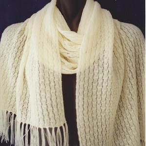 Tuck Lace machine knitting scarf pattern