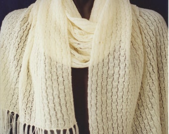 Tuck Lace machine knitting scarf pattern